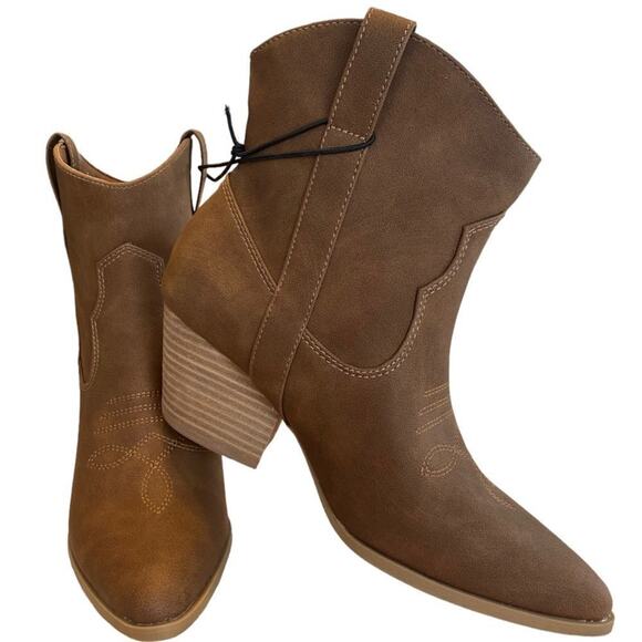 Rachel Zoe Women's Size 9 Rocky Western Ankle Boots Brown Suede Booties NWT - Picture 1 of 8